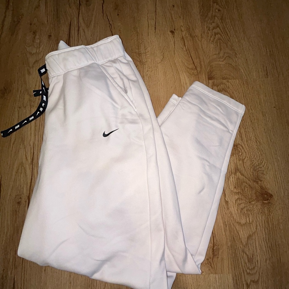 Nike Women's White Joggers with Black Detailing